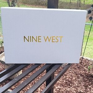 Nine West White Box with Gold Logo
